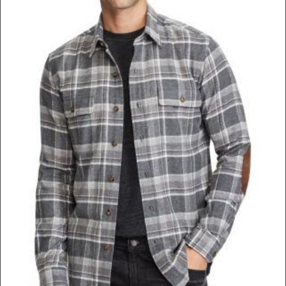 Polo Ralph Lauren plaid shirt with elbow patches